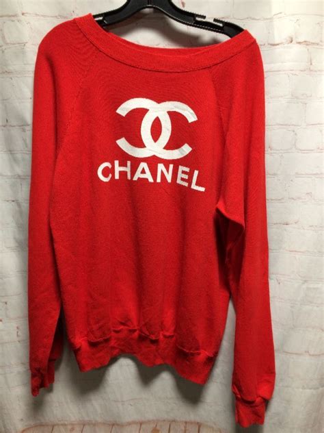 vintage chanel crew neck|chanel sweater ebay.